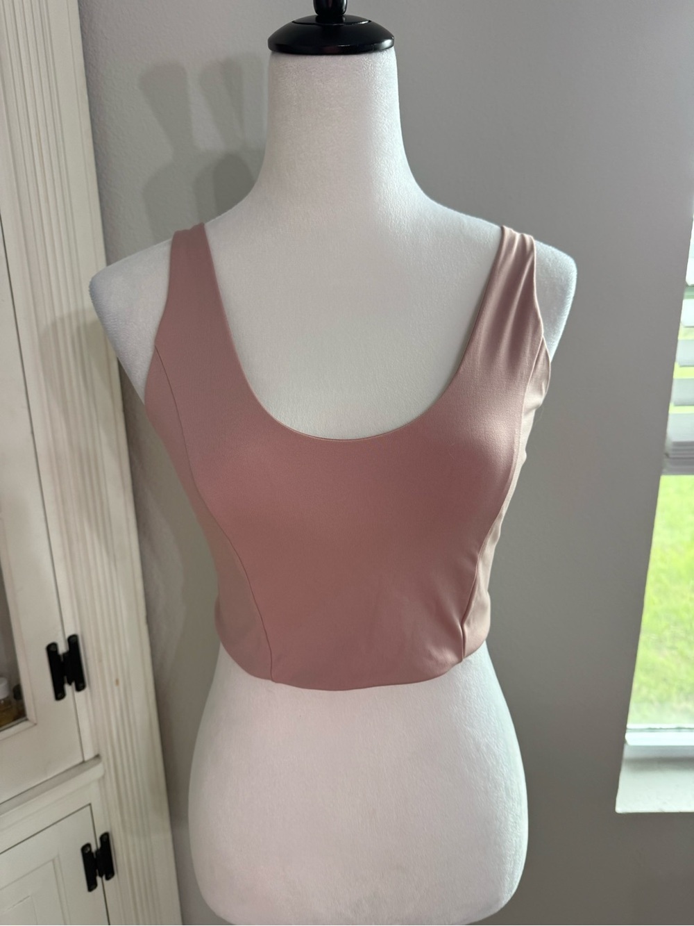 Free People Dusty Rose Scoop Neck Crop Tank